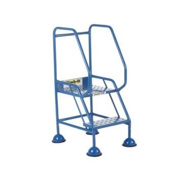 Domed Feet Step - 2 Tread - Punched - Blue - AAD02PB