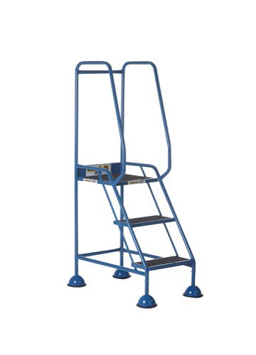 Domed Feet Step - 3 Tread - Anti Slip - Blue - AAD03SB