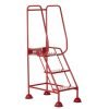 Domed Feet Step - 3 Tread - Punched - Red - AAD03PR