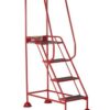 Domed Feet Step - 4 Tread - Anti Slip - Red - AAD04SR