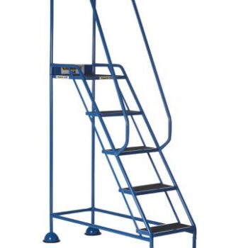 Domed Feet Step - 5 Tread - Anti Slip - Blue - AAD05SB