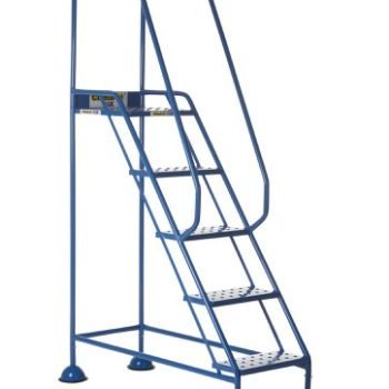 Domed Feet Step - 5 Tread - Punched - Blue - AAD05PB