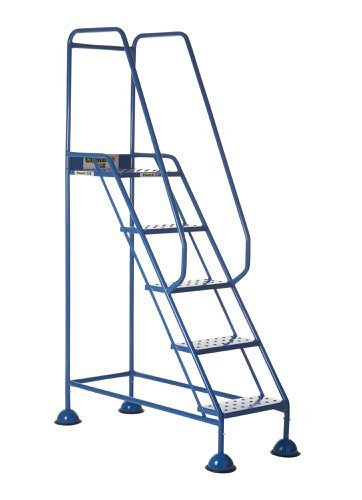 Domed Feet Step - 5 Tread - Punched - Blue - AAD05PB
