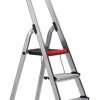 Double Decker Step; 3 Tread; Aluminium; 150kg; Silver/Black/Red - ALT-502103