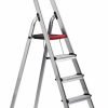 Double Decker Step; 5 Tread; Aluminium; 150kg; Silver/Black/Red - ALT-502105
