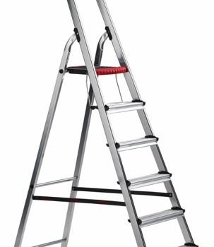 Double Decker Step; 6 Tread; Aluminium; 150kg; Silver/Black/Red - ALT-502106