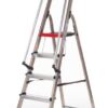 Double Decker Step c/w Handrails; 5 Tread; Aluminium; 150kg; Silver/Black/Red - ALT-502115