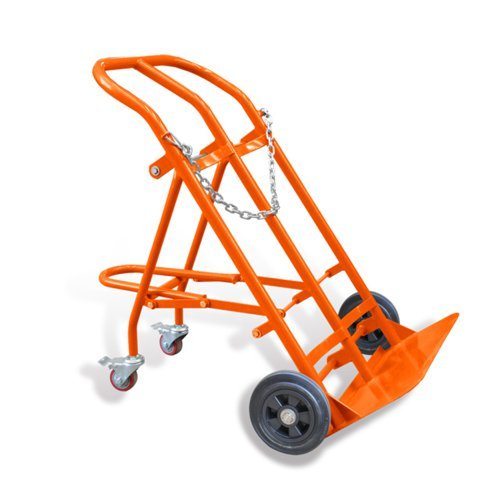Double Folding Cylinder Trolley; Holds 2 x 140/300mm Cylinder; Orange - CTF20Y