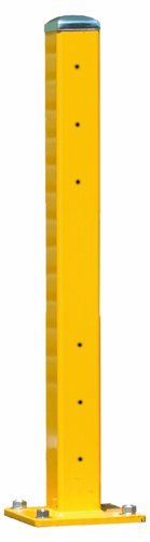 Double Post to suit Triple Ridge Steel Barriers; 1093H mm; Yellow/Silver - SGP10Z