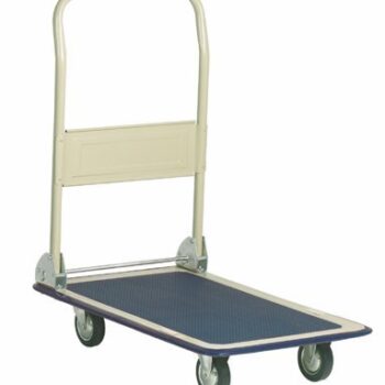 Economy Folding Trolley; 725 x 472 x 820; Fixed/Swivel Castors; Steel; 150kg; Light Grey/Blue - GI102Y