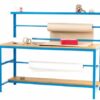 Economy Packing Bench; Overall Size L x W x H mm: 1525 x 610 x 1525; Blue/Wood - MB156M