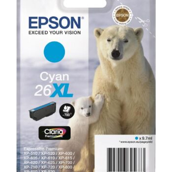 Epson Inkjet Cartridge Cyan 26XL C13T263240 Polar Bear