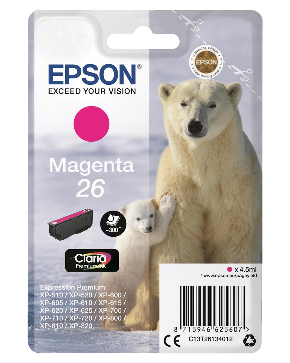 Epson Inkjet Cartridge Magenta 26 C13T261340 Polar Bear