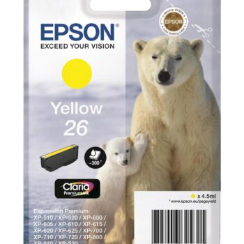 Epson Inkjet Cartridge Yellow 26 C13T261440 Polar Bear