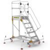 Extra Large Platform Safety Steps with Adjustable Stabilisers - 5 Tread - CAS805