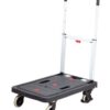 Foldaway Platform Trolley; Plastic/Aluminium; 120kg; Black/Grey - GI392Y