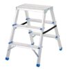 Folding Handy Step; 3 Tread; Aluminium; 150kg; Silver/Blue - FS369Z