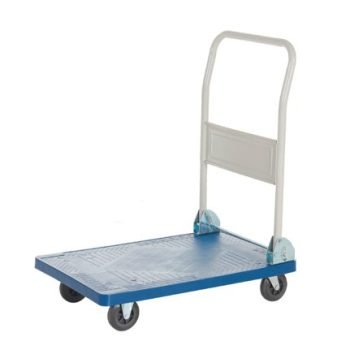 Folding Platform Trolley; 710 x 460 x 825; Fixed/Swivel Castors; Steel/Plastic; 120kg; Blue - GI152Y