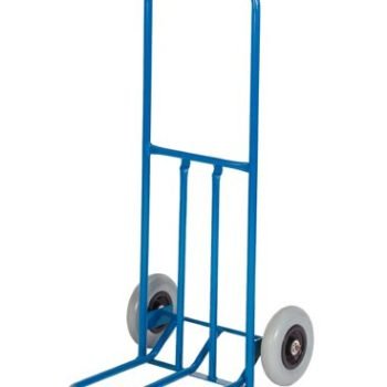 Folding Toe Sack Truck; Solid Wheels; Steel; 100kg; Blue - GI151Y