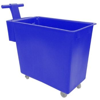 Food Grade Mobile Tapered Truck with Handle; 200L; Blue - GC180200H_Blue