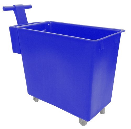 Food Grade Mobile Tapered Truck with Handle; 200L; Blue - GC180200H_Blue
