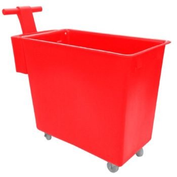 Food Grade Mobile Tapered Truck with Handle; 200L; Red - GC180200H_Red