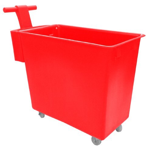 Food Grade Mobile Tapered Truck with Handle; 200L; Red - GC180200H_Red