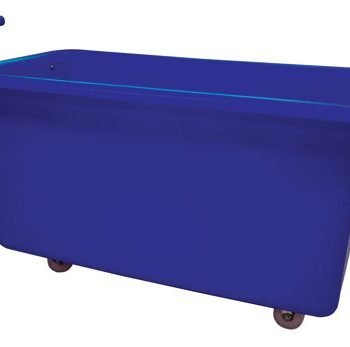 Food Grade Mobile Tapered Truck with Handle; 320L; Blue - GC180320H_Blue