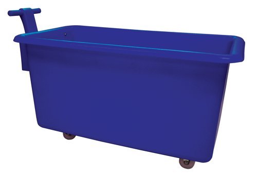 Food Grade Mobile Tapered Truck with Handle; 320L; Blue - GC180320H_Blue