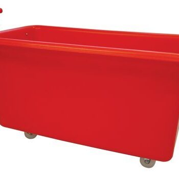 Food Grade Mobile Tapered Truck with Handle; 455L; Red - GC180455H_Red