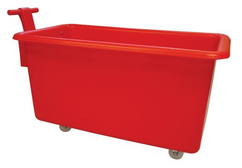 Food Grade Mobile Tapered Truck with Handle; 455L; Red - GC180455H_Red