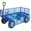 General Purpose Truck; Mesh Base; Mesh Sides & Ends with Puncture Proof Wheels; 400kg; Blue - TI231R