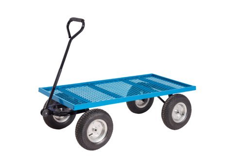 General Purpose Truck; Mesh Base with Pneumatic Wheels; 400kg; Blue - TI212R