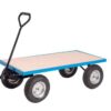 General Purpose Truck; Plywood Base with Puncture Proof Wheels; 400kg; Blue/Veneer - TI226R