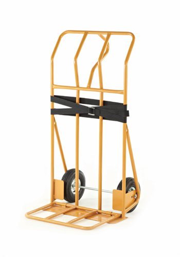 Heavy Duty 'Bulky' Sack Truck; Puncture Proof Wheels; Steel; 350/400kg; Orange - GI400P