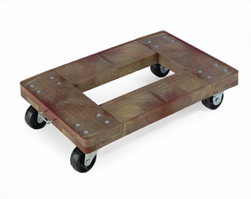 Heavy Duty Dolly; 610 x 405 x 125; Swivel Castors; Heavy Duty Plastic; 200kg; Brown - PD350N