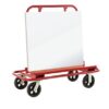 Heavy Duty Dry Wall Board Trolley; Fixed/Swivel Castors; Steel; 800kg; Burgundy - DWT80Y