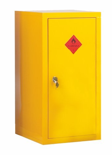 Heavy Duty Hazardous Substance Storage Cupboard; 1 Shelf; Single Door;Yellow - HSC02Z
