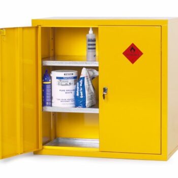 Heavy Duty Hazardous Substance Storage Cupboard; 2 Shelves; Double Door;Yellow - HSC05Z