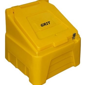 Heavy Duty Polyethylene Grit Bin c/w 1x Hasp & Staple; 200L; Yellow - GCB200