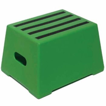 Heavy Duty Polyethylene Industrial Step; 1 Tread; Blue - HPE01Z_Blue