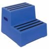 Heavy Duty Polyethylene Industrial Step; 2 Tread; Blue - HPE02Z_Blue