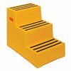 Heavy Duty Polyethylene Industrial Step; 3 Tread; Blue - HPE03Z_Blue