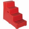 Heavy Duty Polyethylene Industrial Step; 4 Tread; Blue - HPE04Z_Blue
