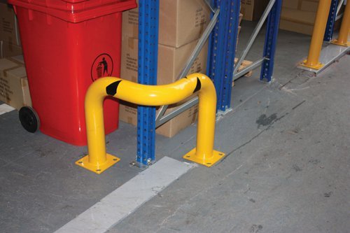 Heavy Duty Steel Corner Guard; Yellow/Black - SMG15C