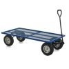Industrial General Purpose Truck; Mesh Base with Pneumatic Wheels; 500kg; Blue - TI552R