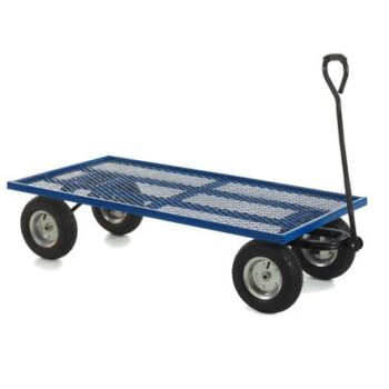 Industrial General Purpose Truck; Mesh Base with Puncture Proof Wheels; 500kg; Blue - TI592R