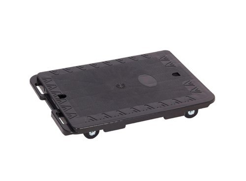 Interconnecting Dollies; 485 x 380 x 85; Swivel Castors; Plastic; 150kg; Black - PD638Y