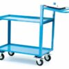 Large Order Picking Trolley; 2 Shelves; Angle Iron/Steel; 250kg; Blue - KTI14Y