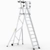 Large Platform Folding Steps with Safety Gates - 10 Tread - CAG310